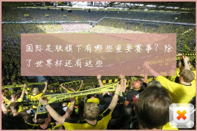 国际足联旗下有哪些重要赛事?除了世界杯还有这些
